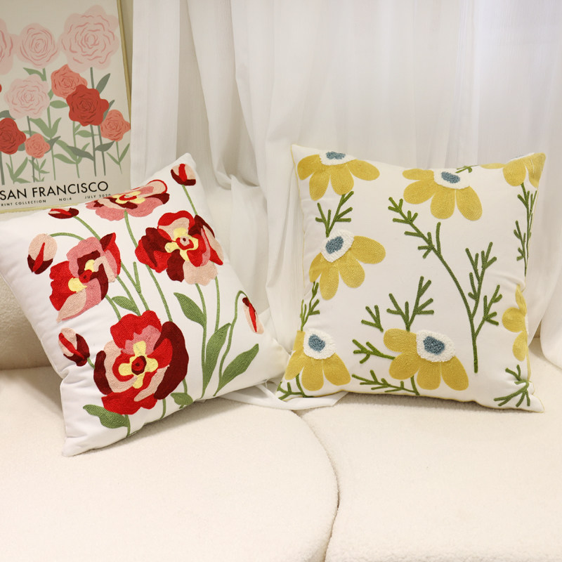 花朵抱枕套田园风家居沙发客厅抱枕床头靠垫公室腰靠抱枕靠枕,居家布艺,抱枕被,淘宝优惠券,粉丝福利购,淘宝优惠卷