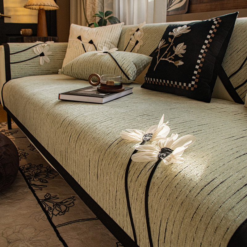 复古风沙发垫四季通用0猫抓沙发盖布雪尼尔滑尘套罩,居家布艺,沙发垫,淘宝优惠券,粉丝福利购,淘宝优惠卷