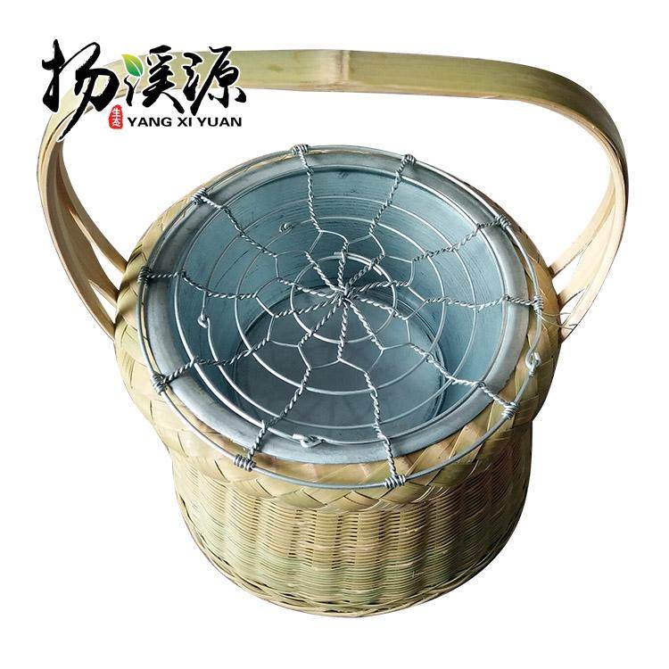 绩溪火熥烤火篮烘篮火笼农家手工竹工艺品竹编取暖酒店用品