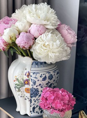 周冬雨同款中西合壁花瓶骨瓷花器入户玄关摆设