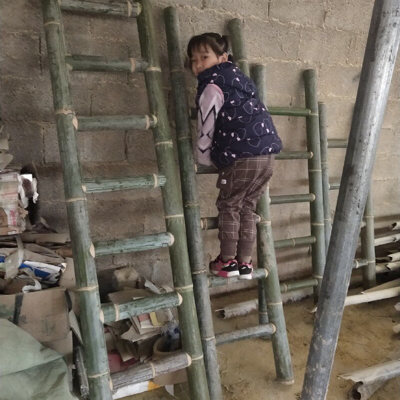 毛楠竹梯幼儿园阁楼装潢竹筒梯体育演出剧组道具竹筒