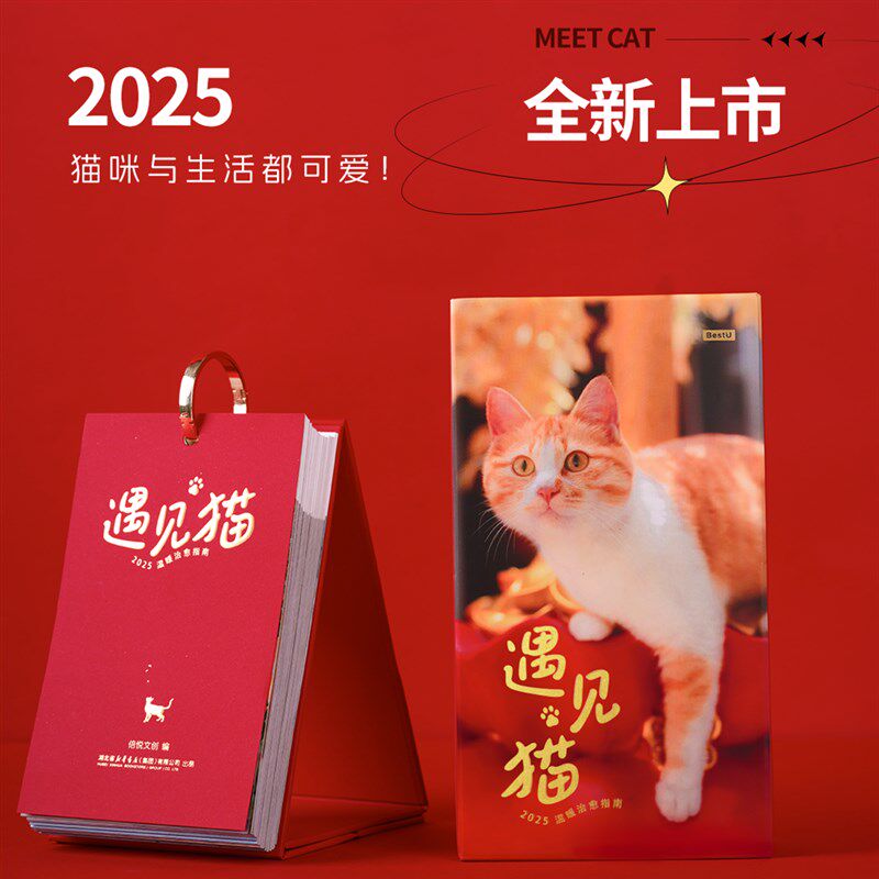 年【遇见猫台历】吸猫指南小清新日历温暖治愈文艺古诗词