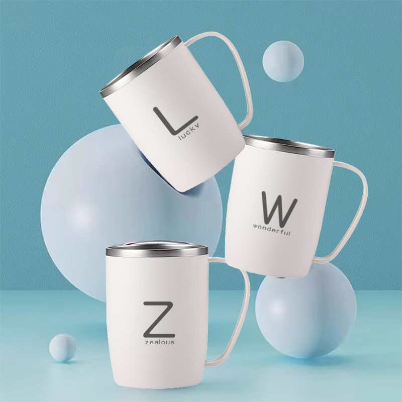 字母2023新款洗漱口杯儿童刷牙杯子不锈钢牙具简约学生牙刷缸宿舍