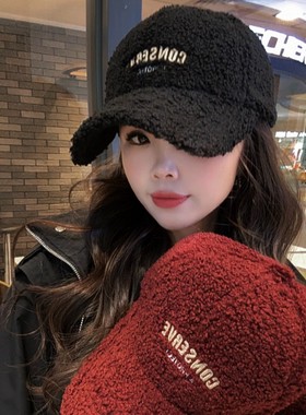 汇潮帽业A91加大版颗粒绒加绒保暖棒球帽秋冬新款显脸小鸭舌帽子