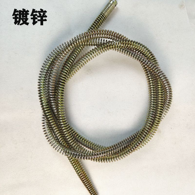 过弯弹簧软簧16mm2.5米5米疏通机管道堵塞配件马桶地漏镀锌簧