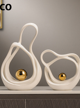 轻奢简约陶瓷艺术摆件创意