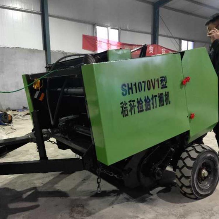 农场牧草打捆包膜机圆捆机小麦玉米秸秆青储捡拾打捆包膜机