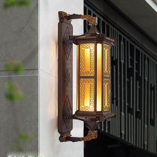 室外阳台家用花园别墅大门外墙灯 户外长福台壁灯防水庭院灯中式
