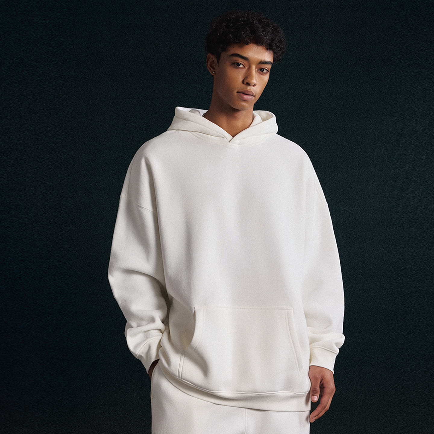 国潮中性廓形风连帽卫衣