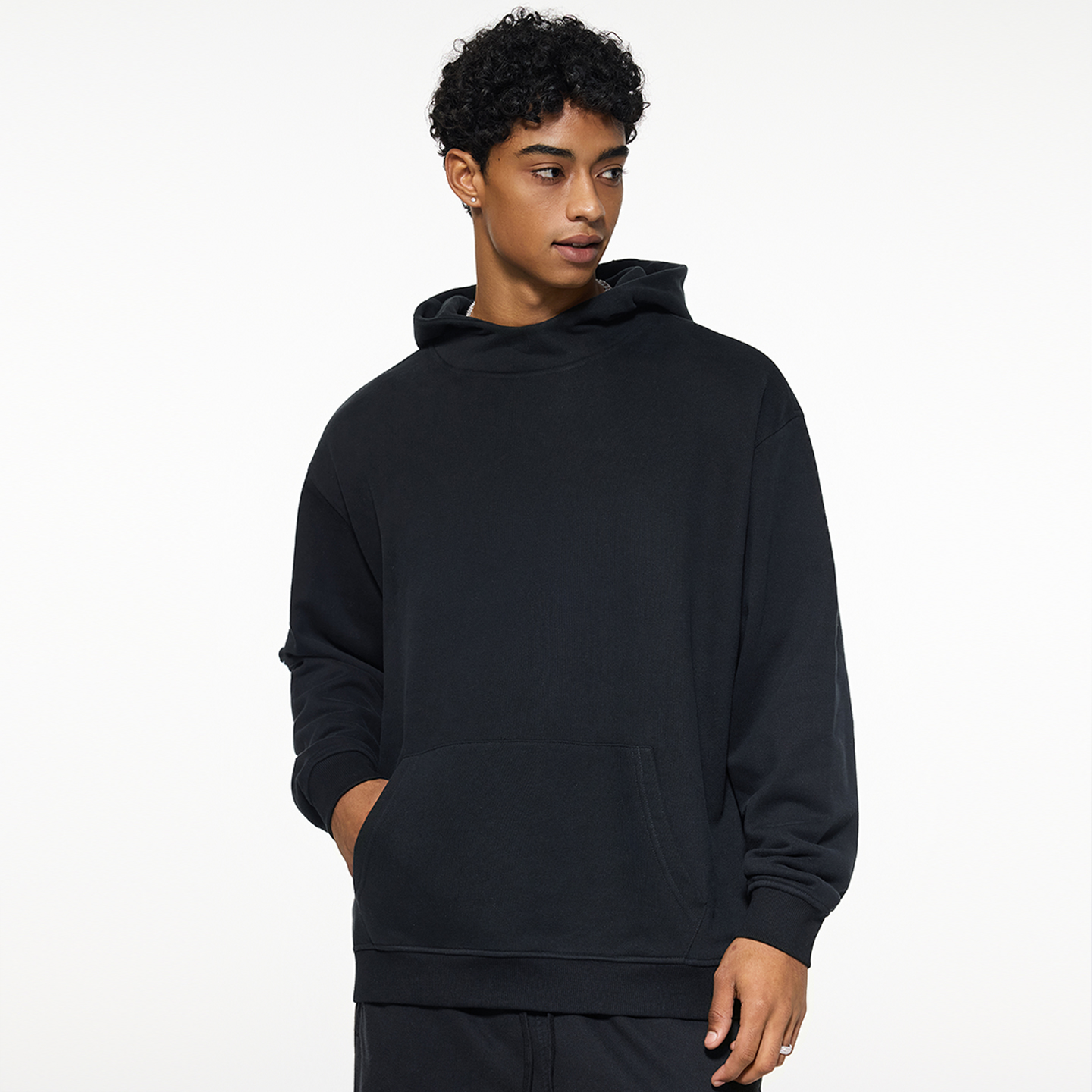 重磅质感连帽卫衣男款美式高街