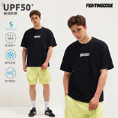 短袖 男t恤2025新款 字母印花tee凉感速干索罗娜男女休闲运动上衣