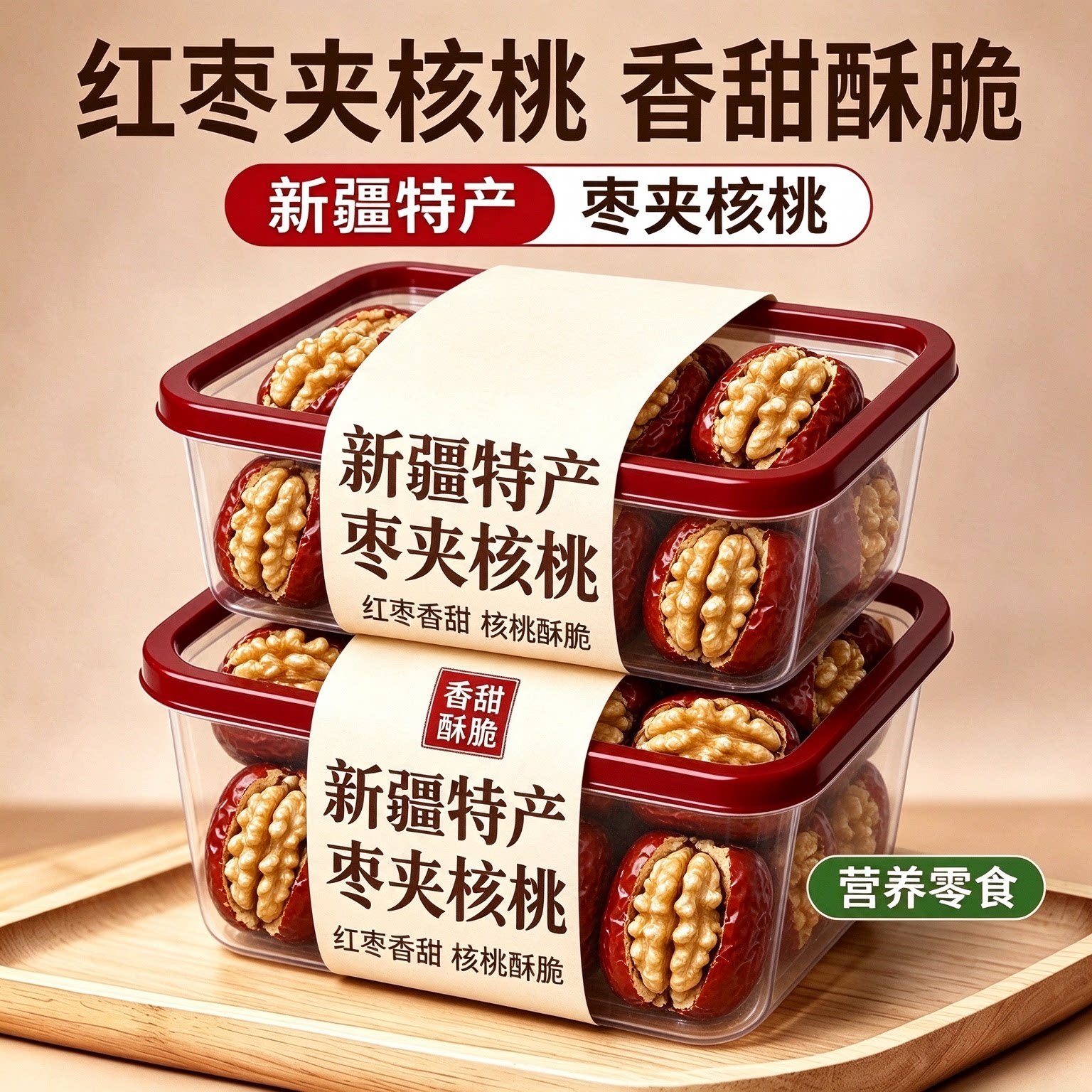 旗舰店独立装枣夹核桃解馋零食