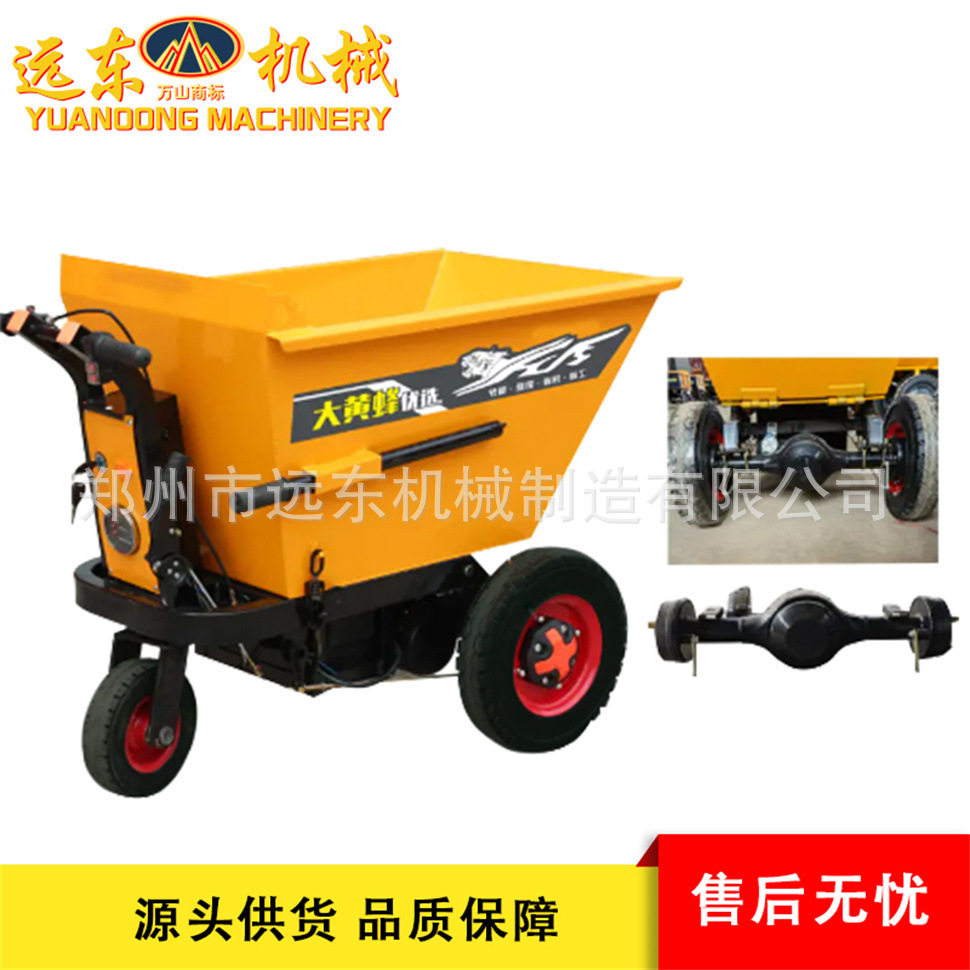 建筑工程电动三轮车二次翻款小斜斗砂浆水泥工地用电动三轮翻斗车