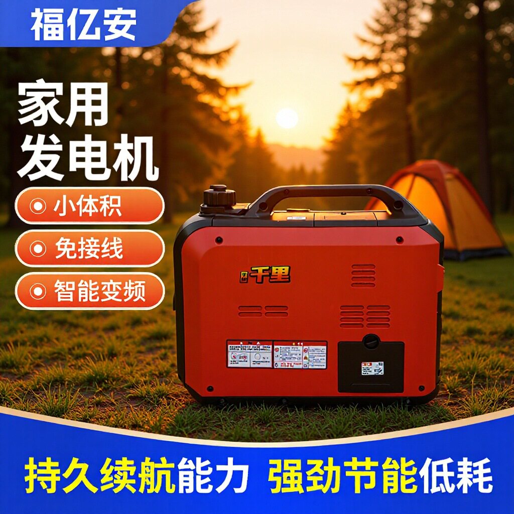 变频汽油家用发电机220V小型手提便携野营摆摊款电机智能大功率