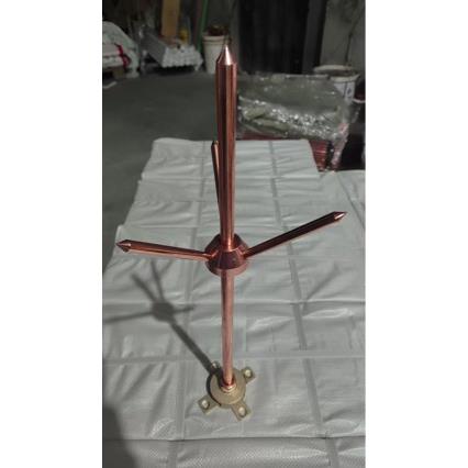 厂家工程建筑闪优球化提前YP-TS-1放电防雷纯黄铜形镀铜三叉接器