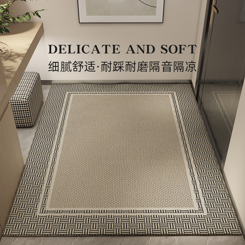 入户门地垫家用轻奢高级感别墅大门口脚垫可裁剪防滑耐脏玄关门垫