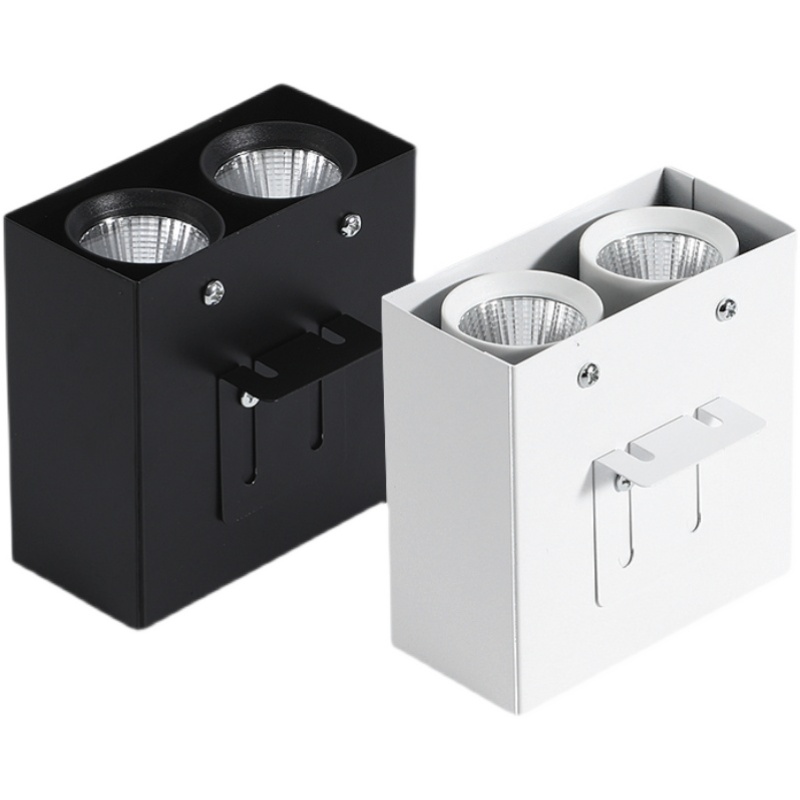 铝方通吊顶专用灯商场店铺明装射灯方形格栅灯5cm10公分led方通灯