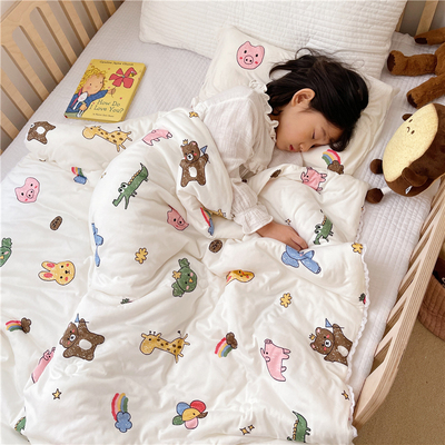 儿童被子春秋被幼儿园宝宝午睡空调被学生被芯薄被可水洗四季通用