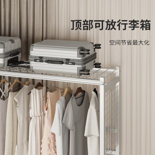 货架结实耐用开放式 简易衣柜家用卧室组装 防尘帘简约衣帽间储物柜
