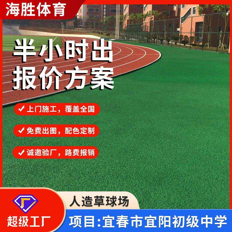 足球场幼儿园学校新国标人造草坪材料厂家全国施工颜色个性定制
