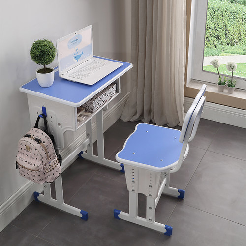 单人中小学生课桌椅学校家用写字套装培训桌辅导班儿童升降学习桌