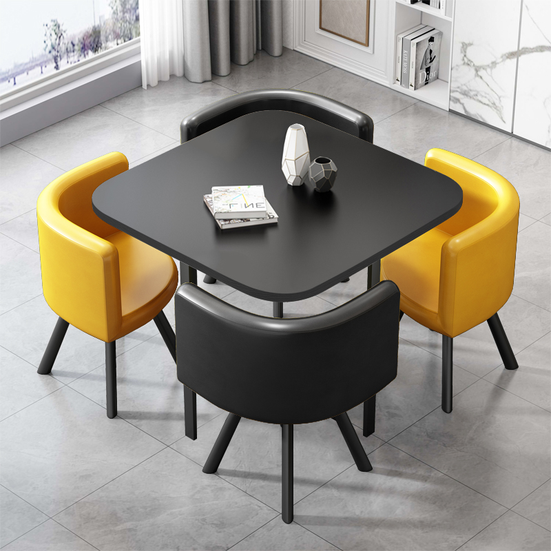 出租屋桌椅组合现代简约家用阳台接桌椅待小户型洽谈桌椅饭桌餐桌