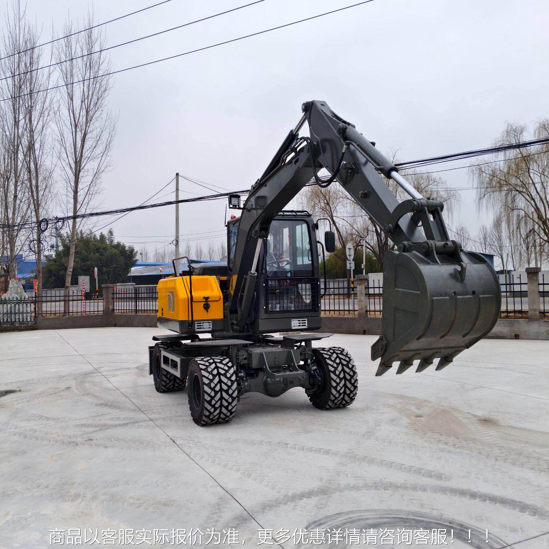口俄罗斯小型轮式挖T掘806机 H60市政工出程小挖 农用多功能挖机