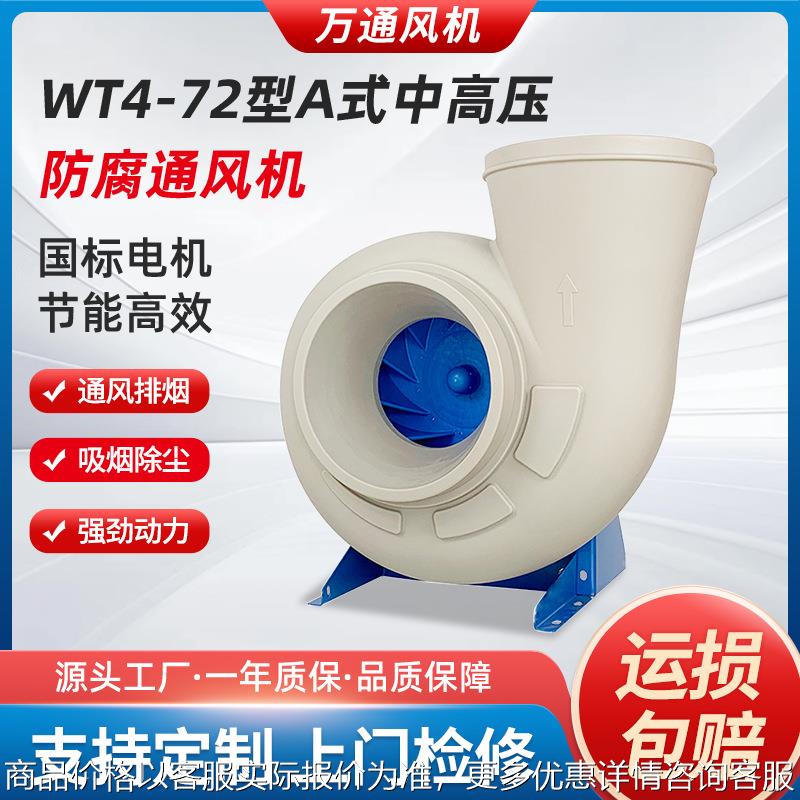 万通WT4-72型A式中高压防腐耐碱通风机玻璃钢380V节能防爆变频风