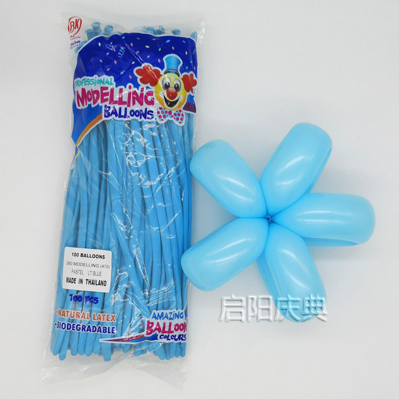泰国BK进口2克260魔术长条bk气球 单色100只20色可选