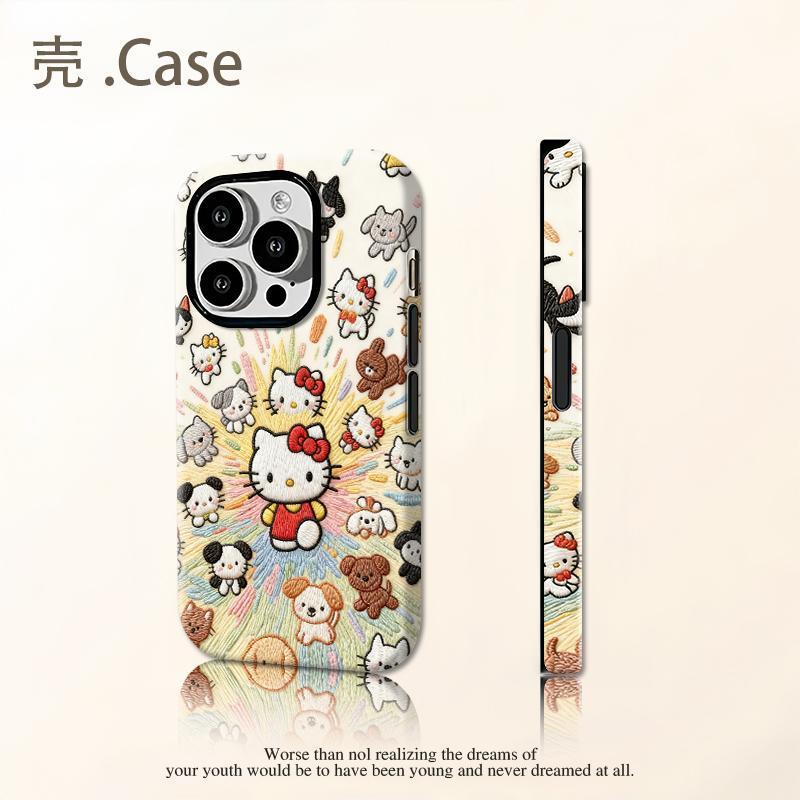 踏步小猫适用于17苹果/华为/小米/vivo/oppo菲林二合一手机壳iPhone17air/16promax卡通苹果15/14/13硬套12