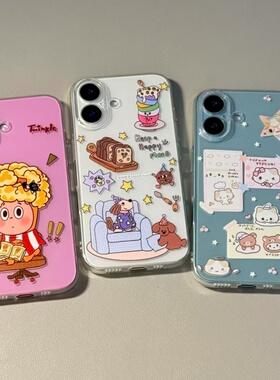 爆米花星星人适用苹果17promax/16/15手机壳ip14/13/12华为mate70新款pura70荣耀200小米15透明vivo防摔oppo