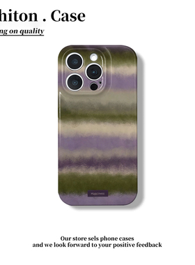 复古紫绿条纹适用于17苹果/华为/vivo/小米/oppo手机壳iPhone17promax/16菲林ip15/14/13/12硬壳小米17Mate70