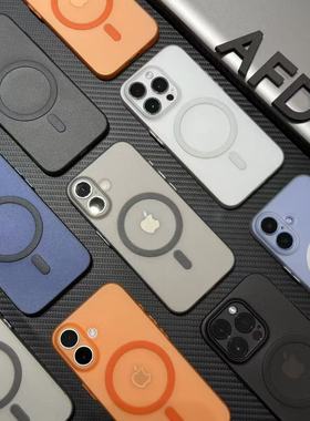 轻奢透色适用于17iPhone17promax/16pro/15plus/14亚克力苹果13promax超薄磁吸壳ip12/11保护套ip17AIR防摔壳