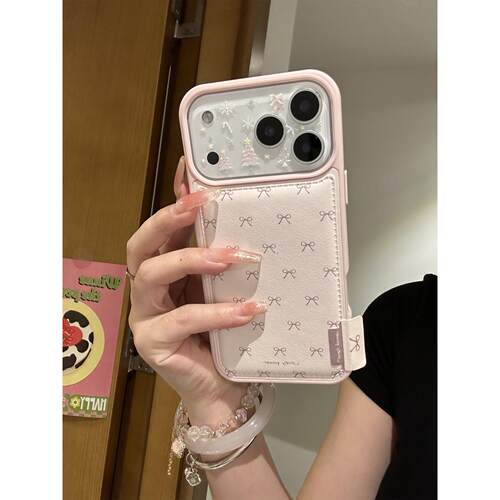 满屏蝴蝶结标签适用苹果17promax/16pro/15plus/14香奈鼓包手机壳iPhone13小众12promax新款11个性ip17pro套