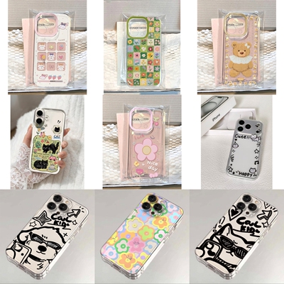 ins风趣味卡通苹果安卓手机壳
