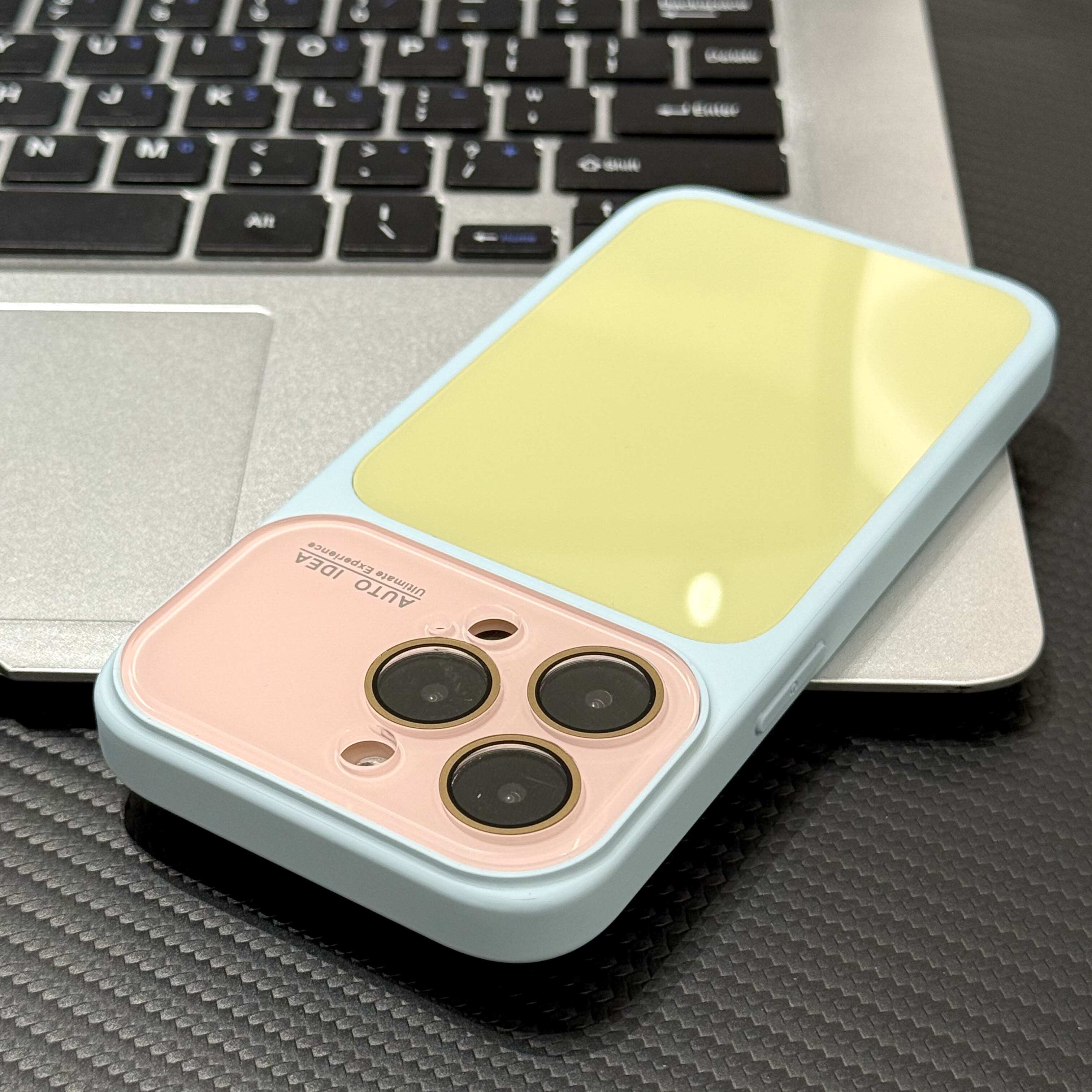 蓝粉黄肤感水晶撞色壳适用于苹果17/16promax手机壳iPhone15PRO小众13pro/12精孔14promax防摔11保护套16Plus