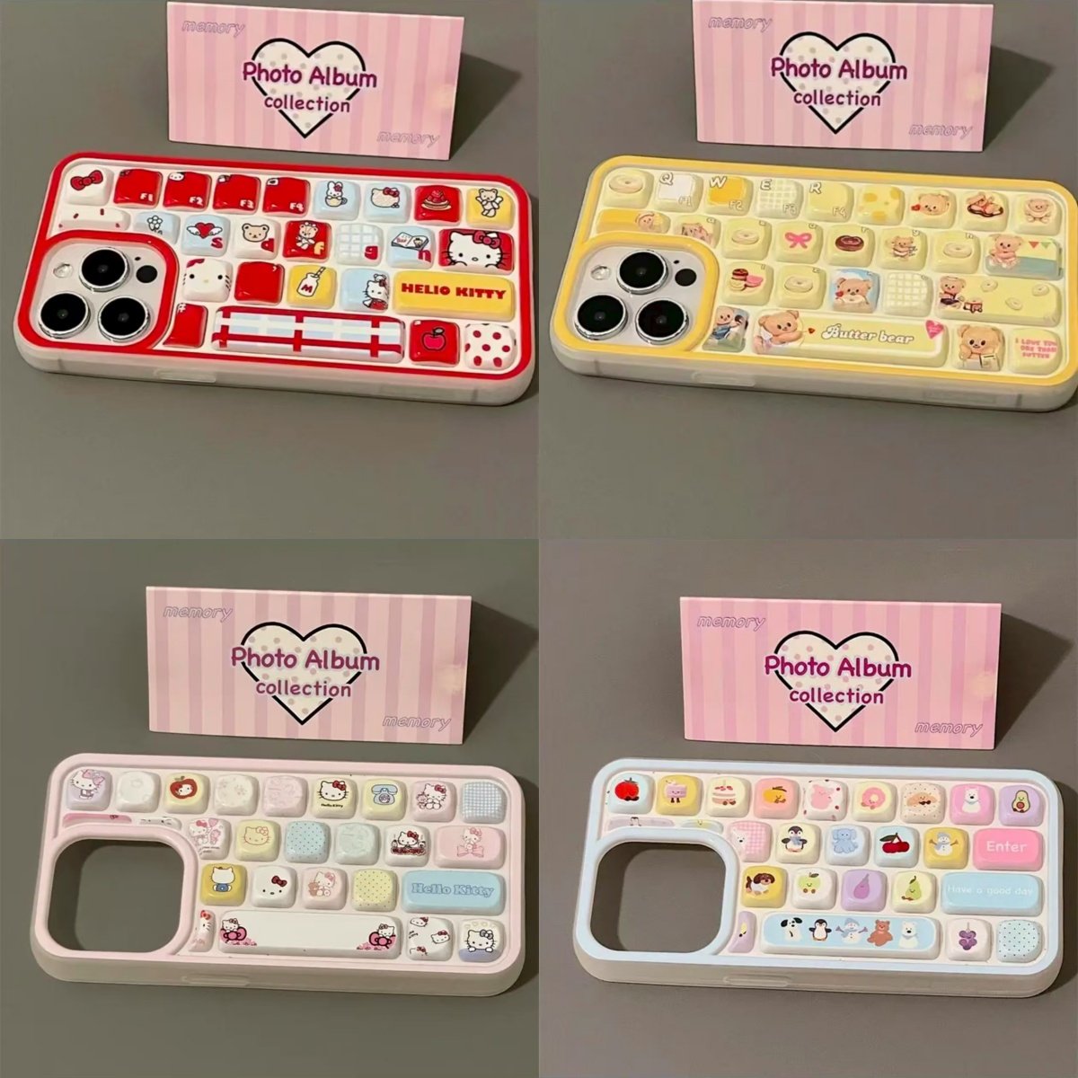 立体键盘卡通插画适用于苹果15/16promax手机壳iPhone11新款13pro/12小新14promax创意16PRO保护套15Plus全包