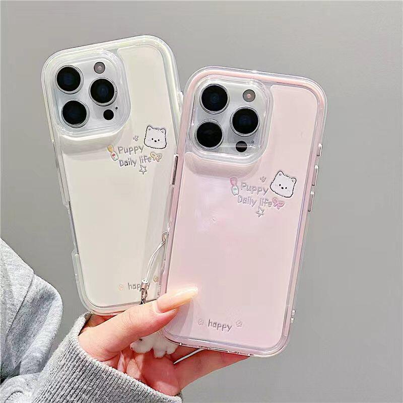 小小西高地挂件适用于iPhone17promax/16手机壳苹果15pro新款撞色大孔12promax华为Pura80小米17oppo软套vivo