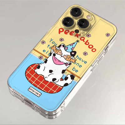 猫咪派对小鱼适用于苹果16promax手机壳华为mate70新款pura70荣耀200小米15Pro透明壳vivo防摔oppo保护套K80