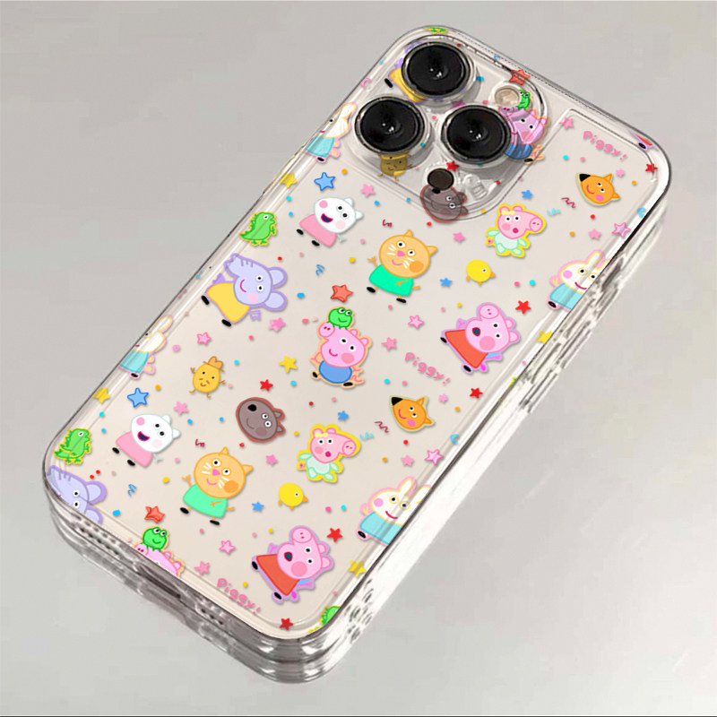 满屏小猪佩奇适用于17苹果/华为/小米/vivo/oppo太空手机壳iPhone17promax/16/15小米17PROmate70/pura70防摔