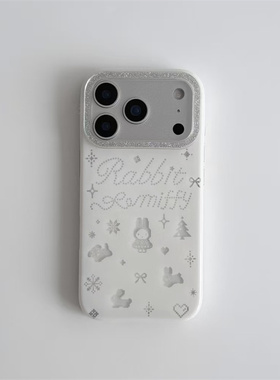 冬日圣诞米菲适用于iPhone17/16promax透明闪粉苹果手机壳ip15pro/14/13大孔iPhone12promax软套11防摔保护套