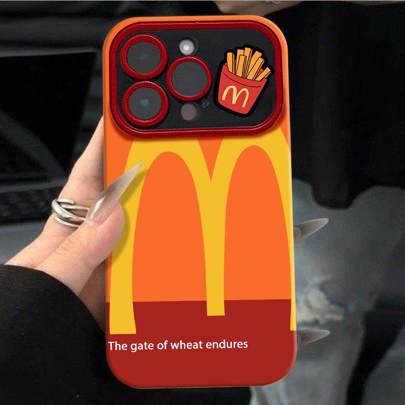麦门M记薯条适用于苹果17/16promax保护套iPhone11软壳13pro12新视窗14promax创意16PRO简约15PLUS防摔Xs软套
