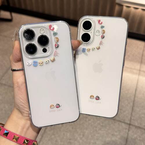 围圈小怪兽适用于苹果15/16promax高透手机壳iPhone11软壳13pro/12可爱卡通iPhone14promax少女心16PRO保护套
