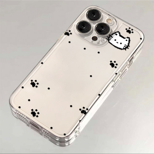卡通像素小猫适用于17苹果/华为/小米/vivo/oppo透明手机壳iPhone17promax/16/15/14创意mate70/pura70软套