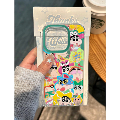 角色扮演小新适用于苹果16promax/15/14手机壳华为mate70新款pura70荣耀200小米15Pro透明vivo防摔oppo保护套