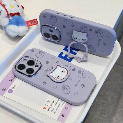 爱心爪子kt指环支架适用于17苹果/华为/小米/vivo/oppo精孔手机壳iPhone17AIR/16Promax/15Plus/14Pro卡通P70