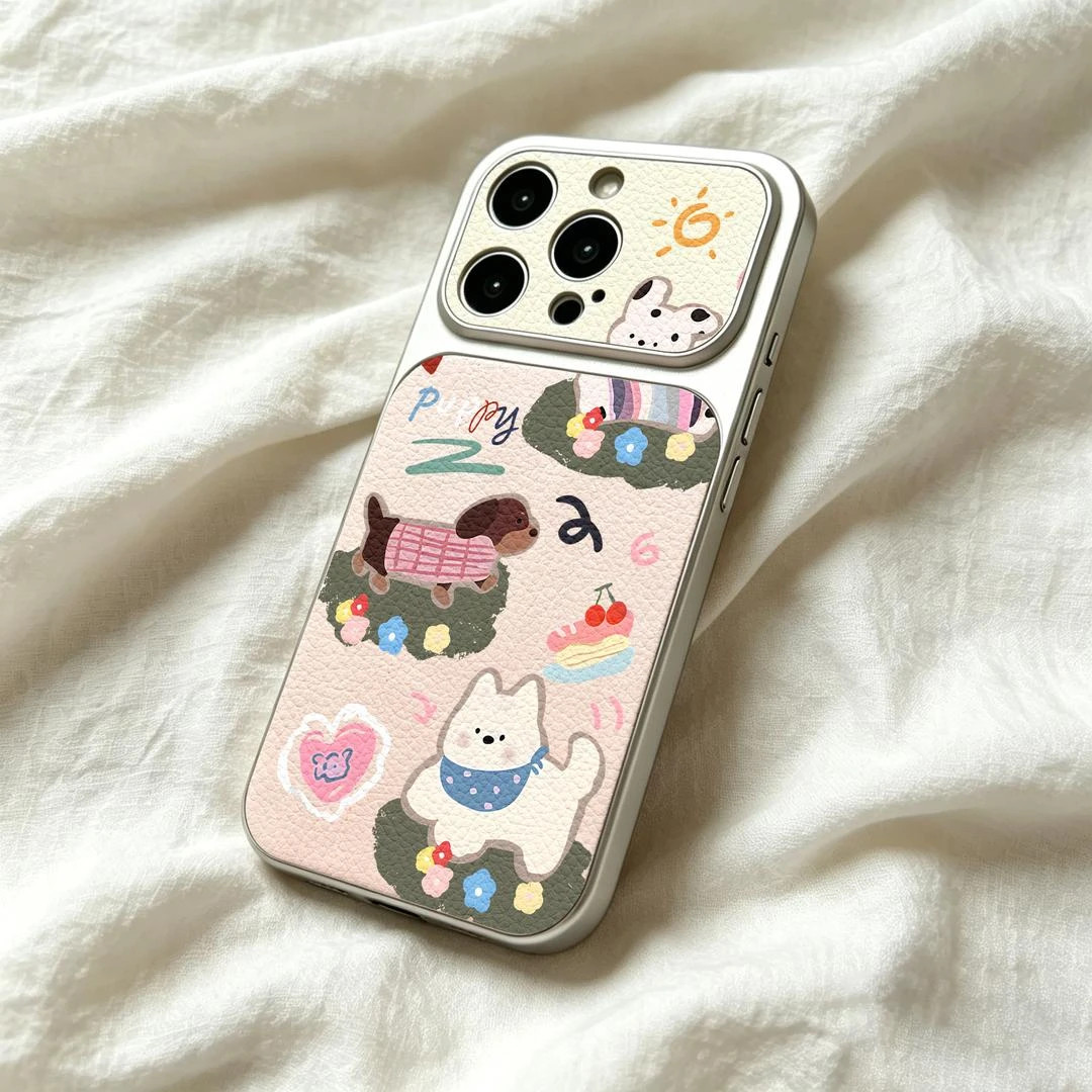 甜点三只小狗适用于17iPhone17promax/16Promax/15pro手机壳苹果13贴皮康宁17AIR新款13PROMAX/14保护16Pro