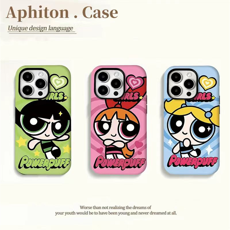 飞天小女警适用于17苹果/华为/小米/vivo/oppo菲林二合一手机壳iPhone17/16promax卡通ip15pro创意pura70硬套