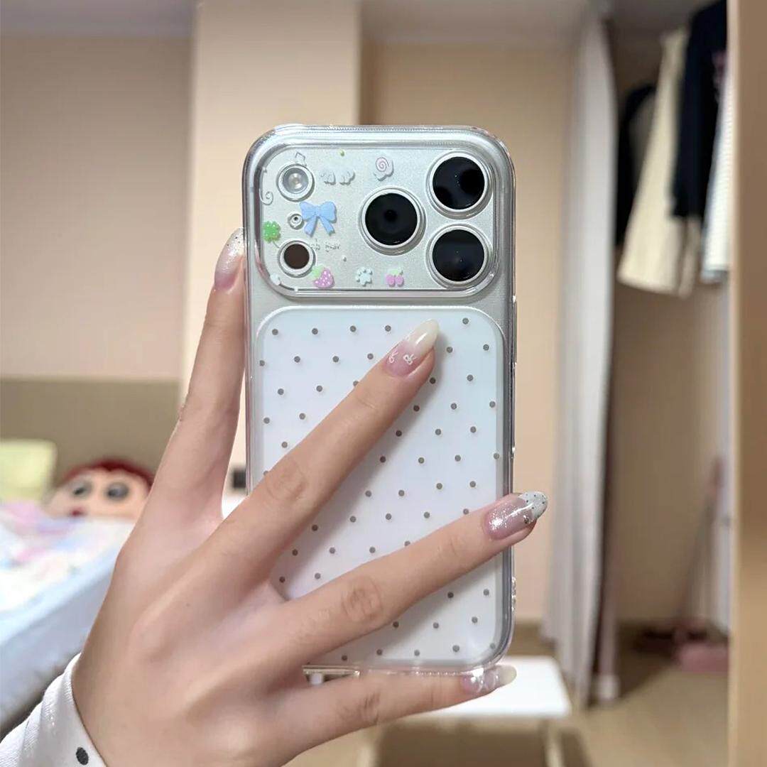 波点蝴蝶四叶草适用苹果17Pro/16promax秒变17手机壳iPhone15pro/14Promax防摔壳iPhone17promax简约13ProMAX