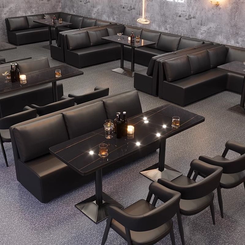 酒吧卡座沙发烧烤奶茶店露营风清吧音乐餐吧小酒馆咖啡厅桌椅组合